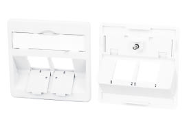 Metz - MEZ860210-0227-I Zentralplatte 50x50mm 2 Port verkehrswei