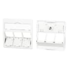 Metz - MEZ860210-0402-I Zentralplatte 50x50mm 3 Port reinweiss M