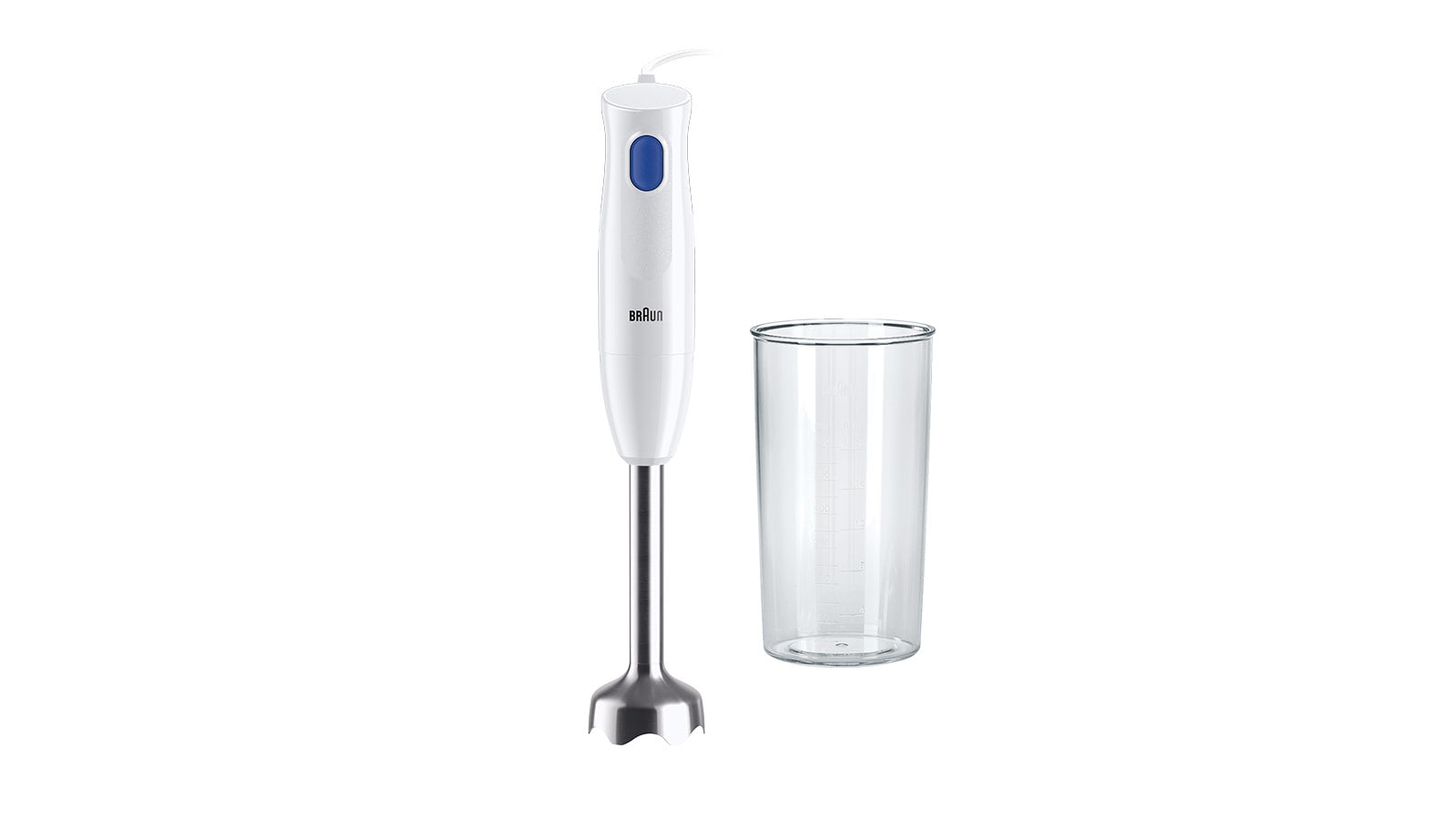 BRAUN - BRA0X22111470 Stabmixer 450W MetallfuA Mixbecher weis