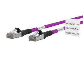 Metz - MEZ1308451009WE Patchkabel Cat.6A AWG 26 1,0 m lila-schw