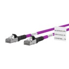 Metz - MEZ1308451009WE Patchkabel Cat.6A AWG 26 1,0 m lila-schw