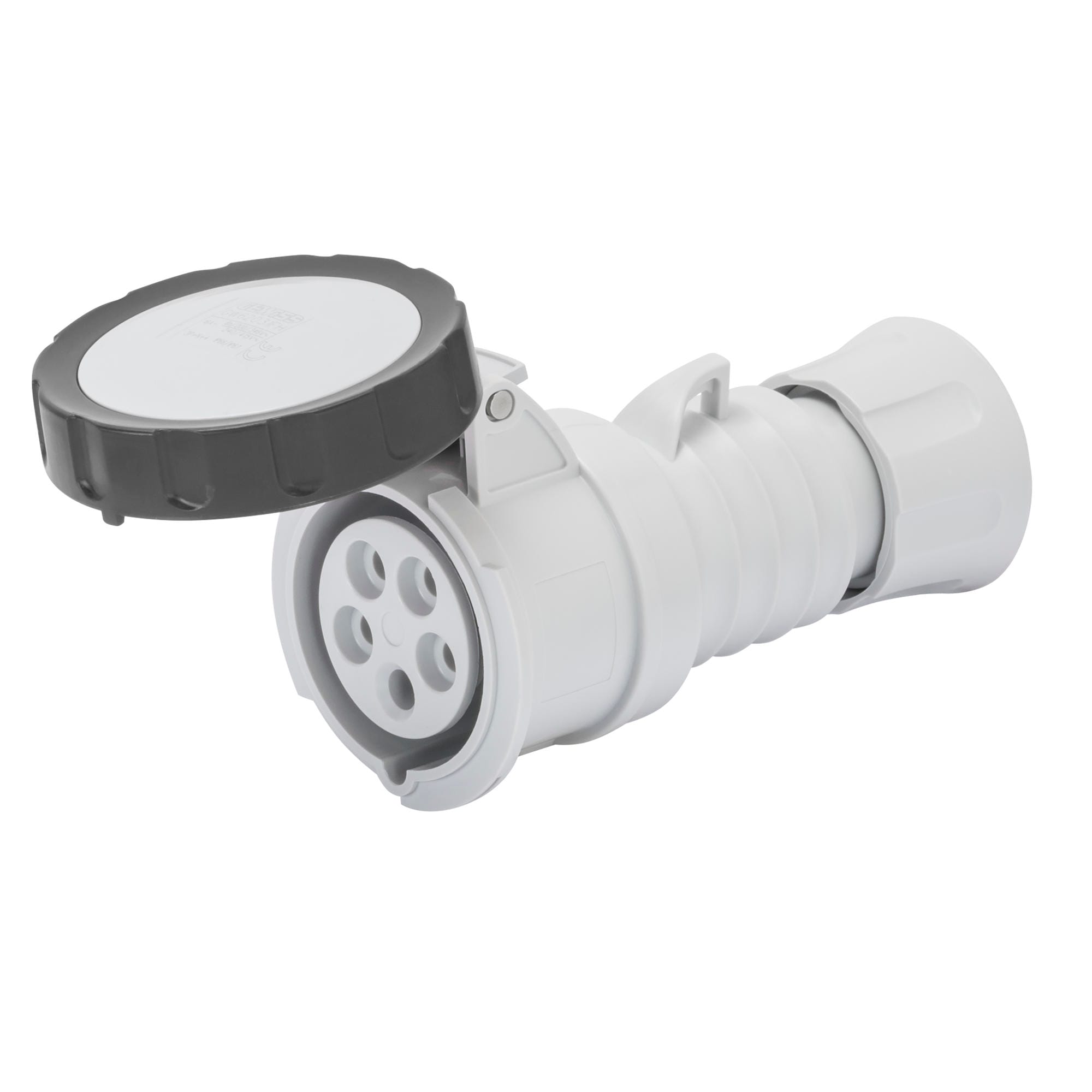 GEWISS - GEWGW62033H PRESA MOBILE DIRITTA HP - IP66/IP67/IP68/IP69 - 3P+N+T 16A 480-500V 50/60HZ - NERO - 7H - CABLAGGIO A VITE