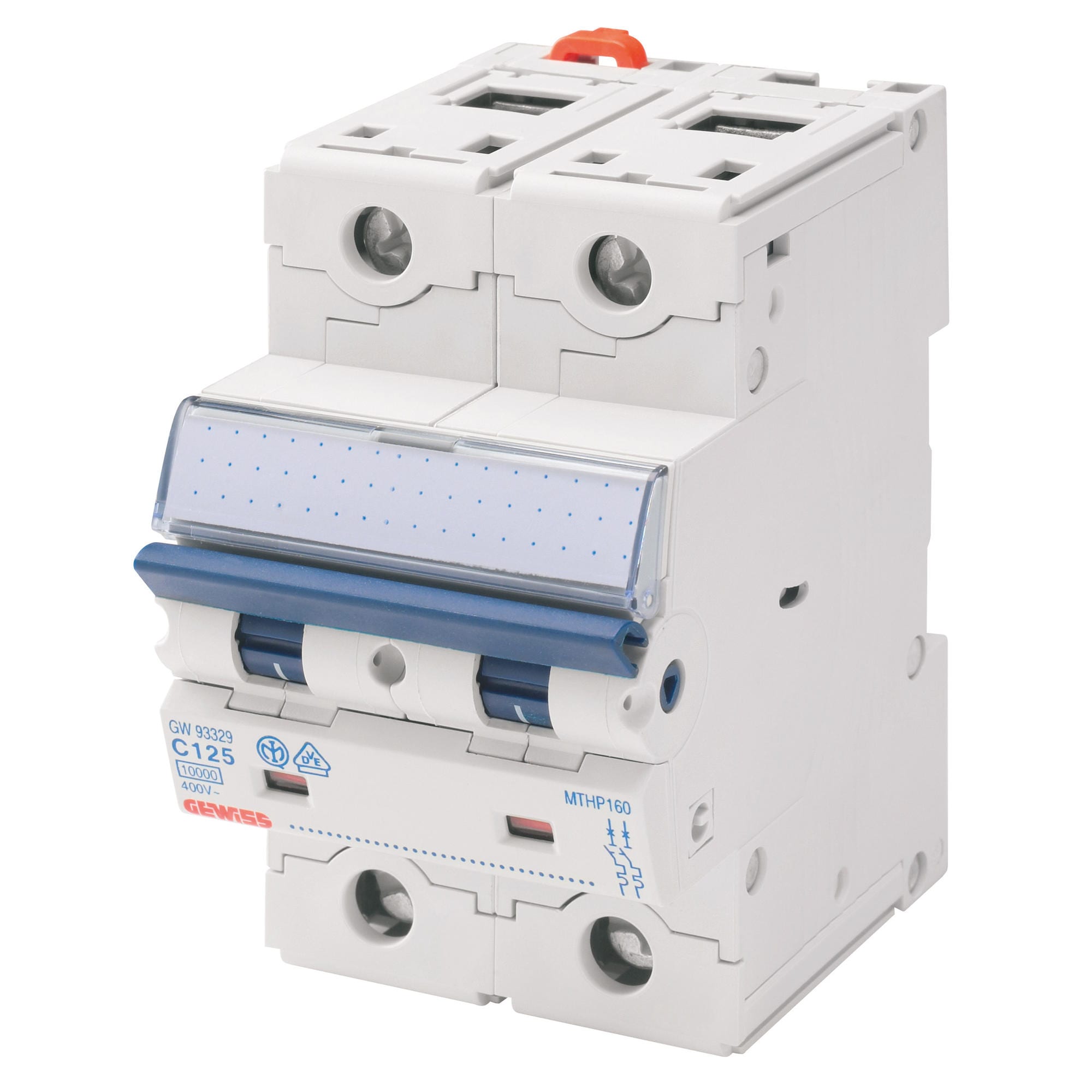 GEWISS - GEWGW93378 INTERRUTTORE MAGNETOTERMICO AD ALTE PRESTAZIONI - MTHP 160 - 2P CURVA D 100A - 3 MODULI