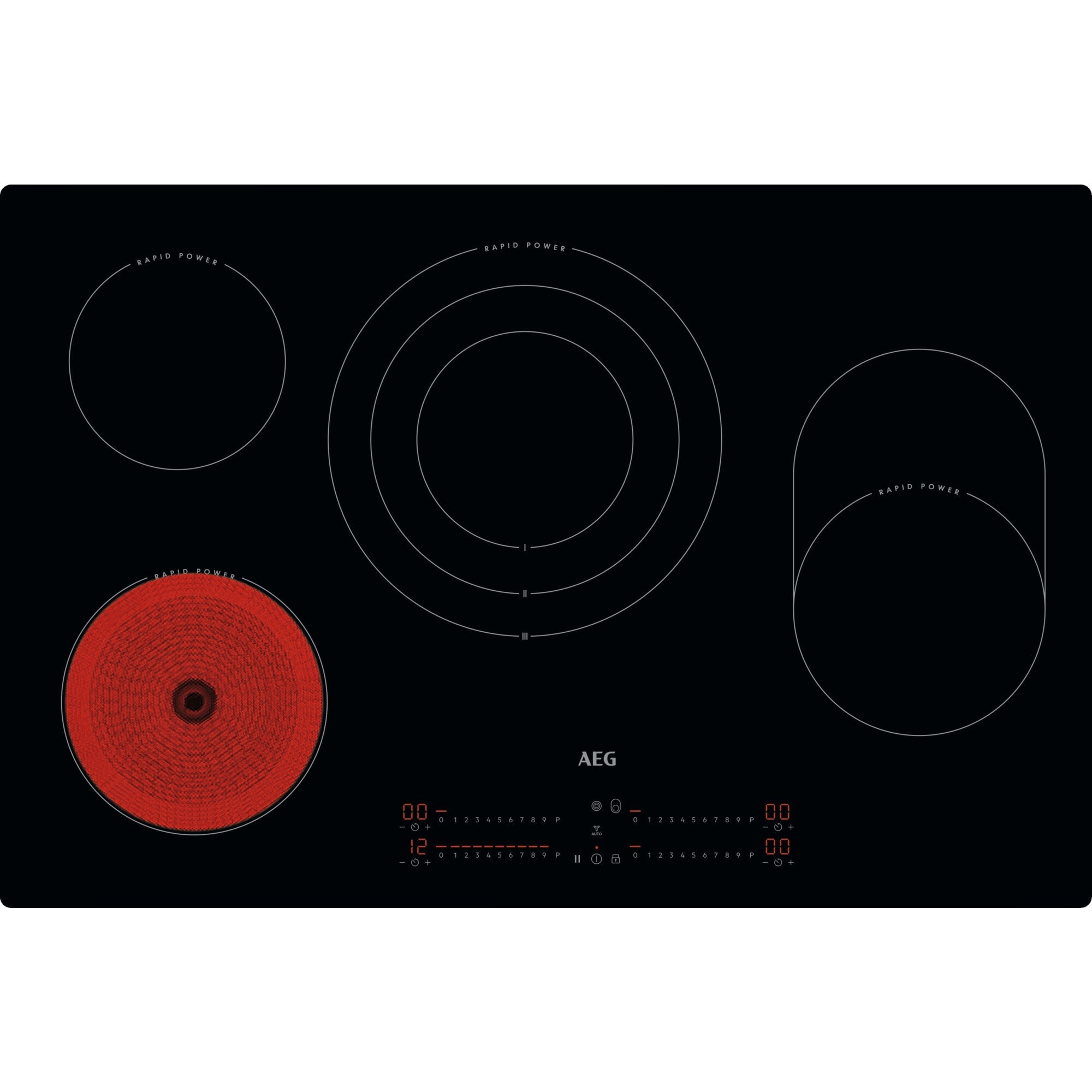 AEG HAUSGERATE AGZ949598123 Glaskeramik Kochstelle 77cm Dreikr. BrA