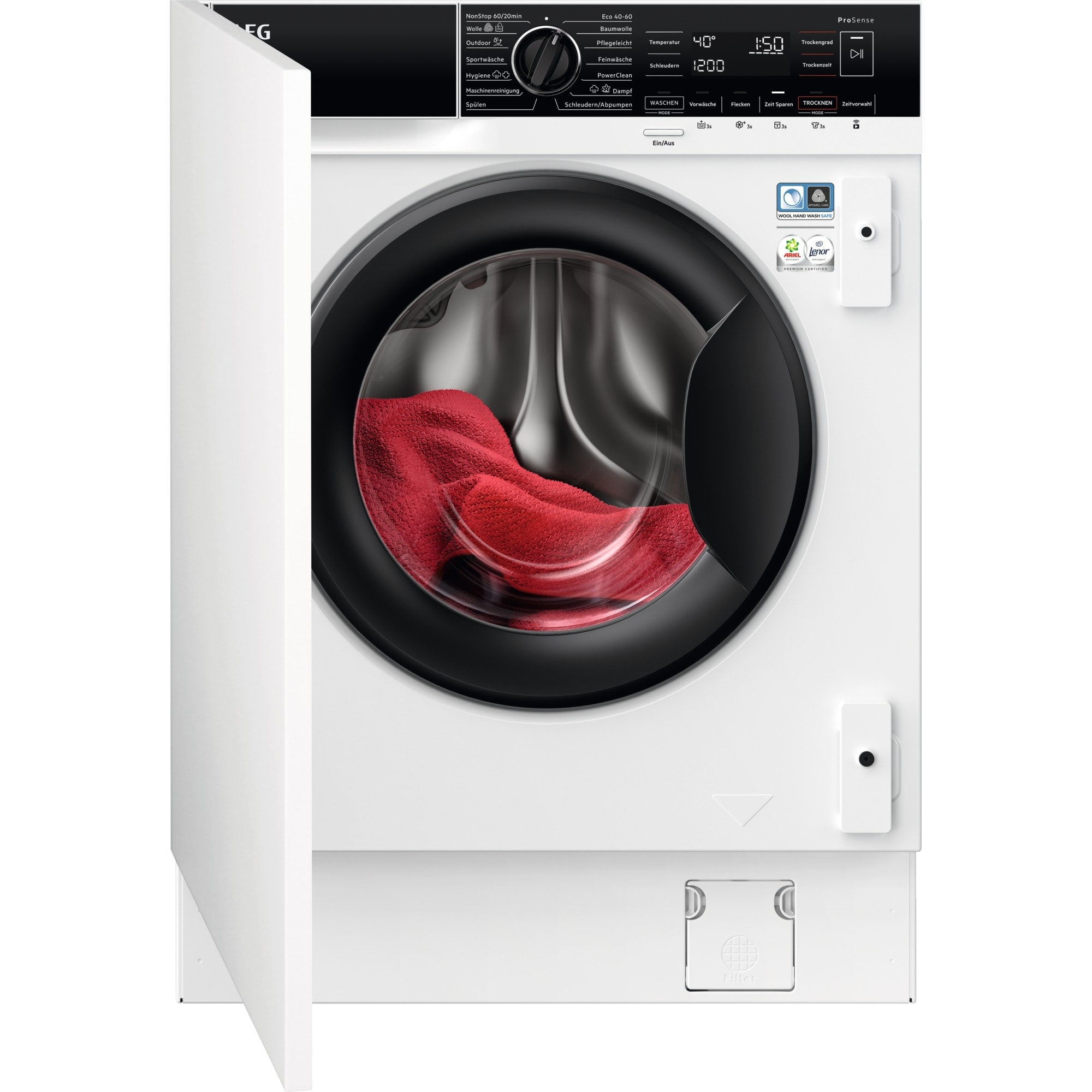 AEG HAUSGERATE AGZ914606707 Waschtrockner int. 1600U/min Disp WiFi A