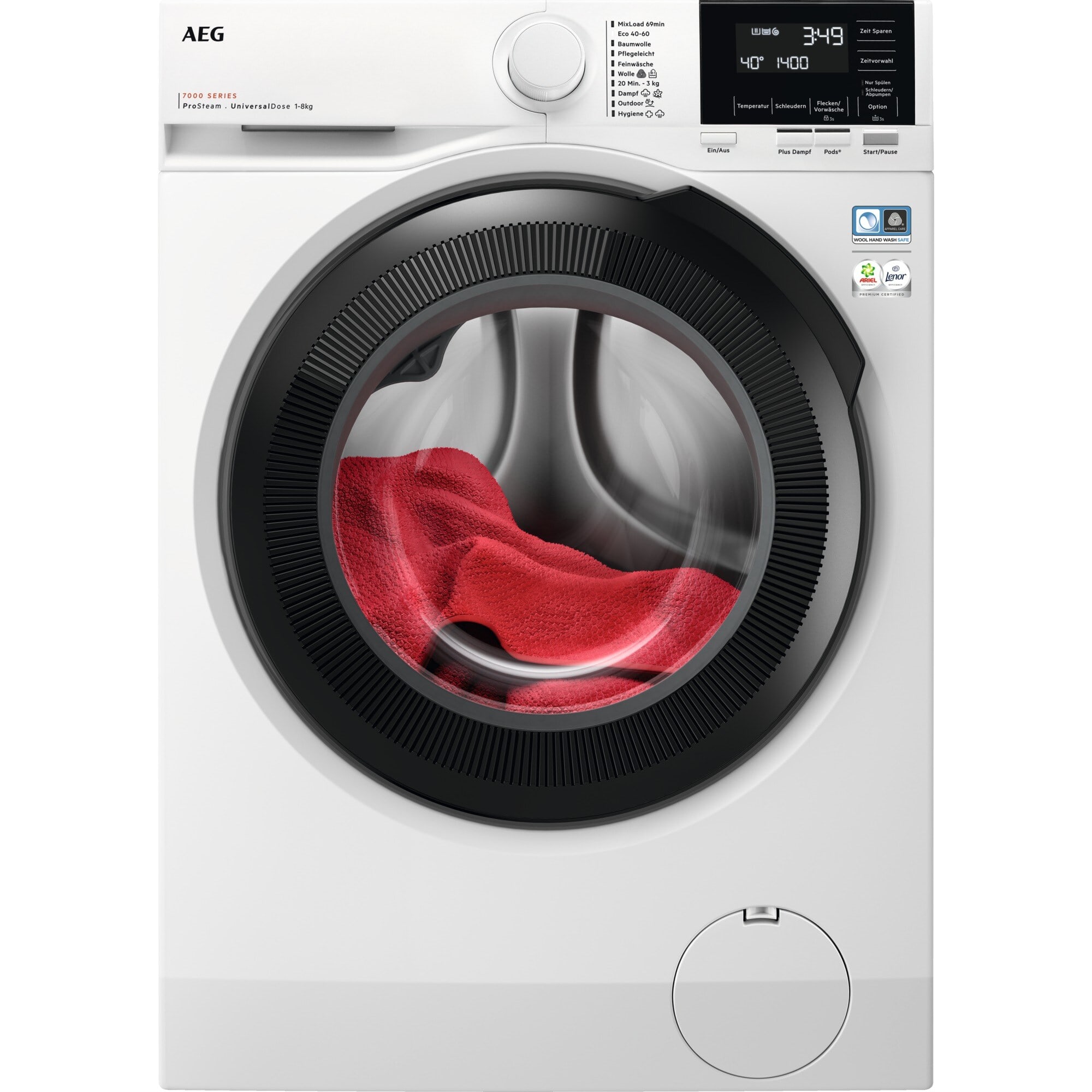 AEG HAUSGERATE AGZ914921913 Waschmaschine 1400U/min 8kg Disp AqCo Pr