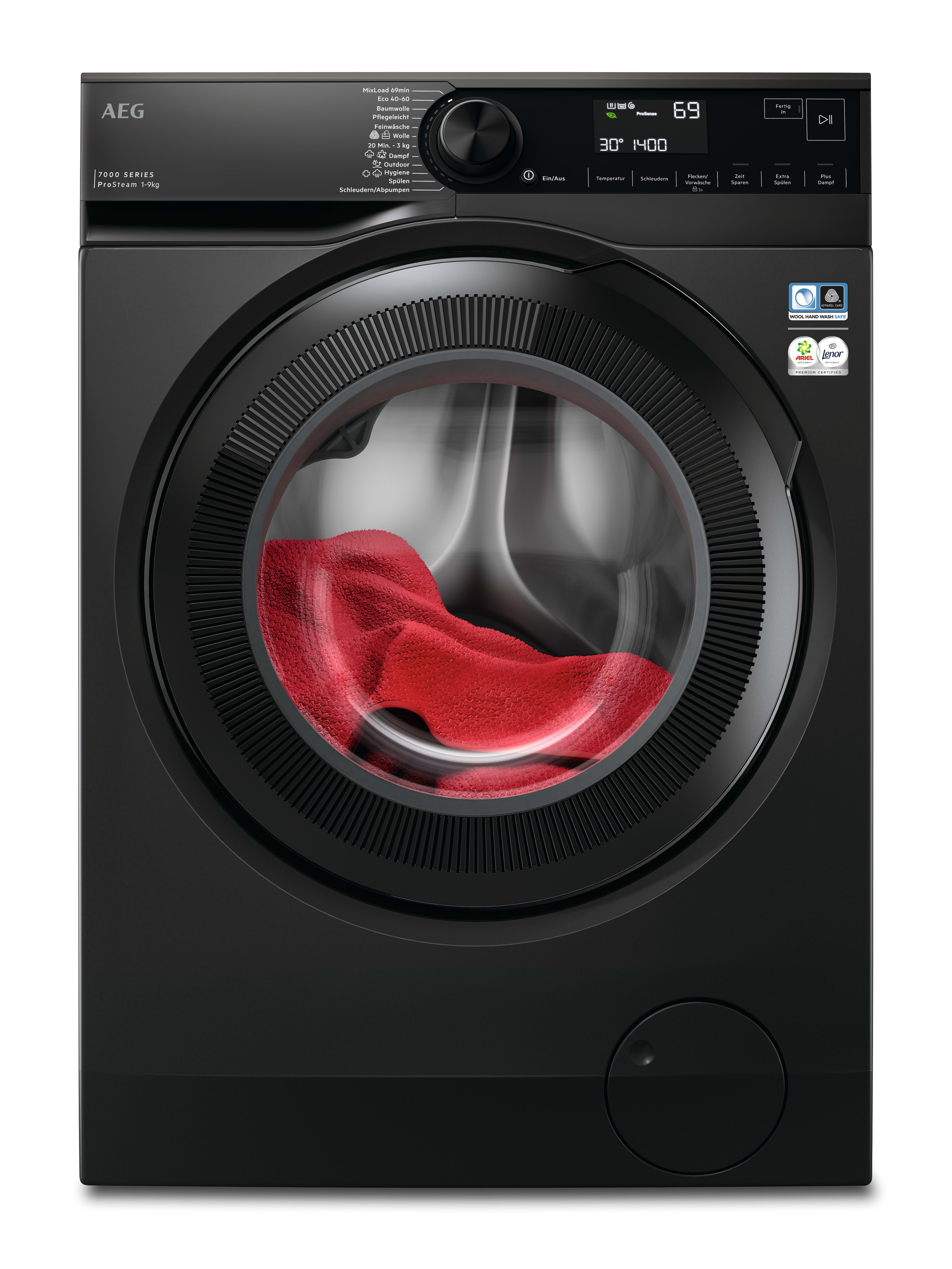 AEG HAUSGERATE - AGZ914501545 Waschmaschine 1400U/min 9kg Disp AqCo Pr