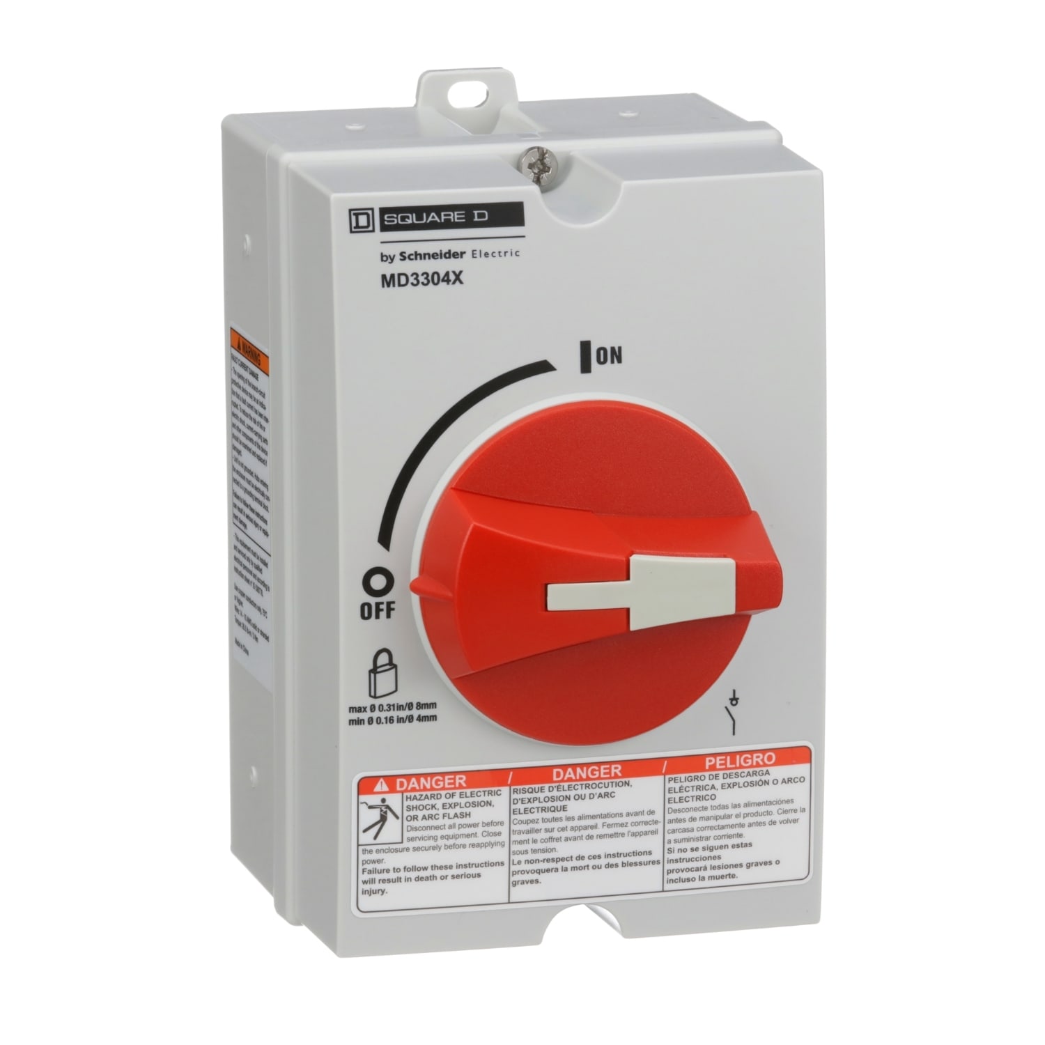 SCHNEIDER ELECTRIC SNRMD3304X MOTOR DISCONNECT SWITCH 3P 30A