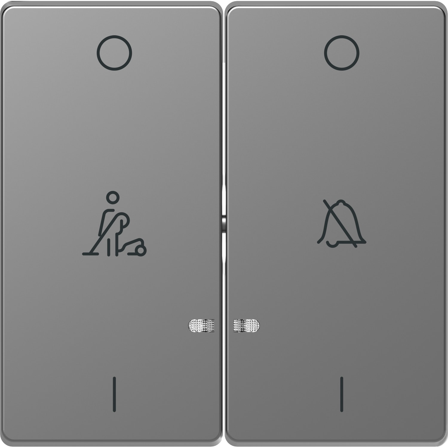 SCHNEIDER ELECTRIC - SNRMTN3429-6036 Copritasto 2 mod, indicatore finestra, marchiato DND, acciaio, System Design