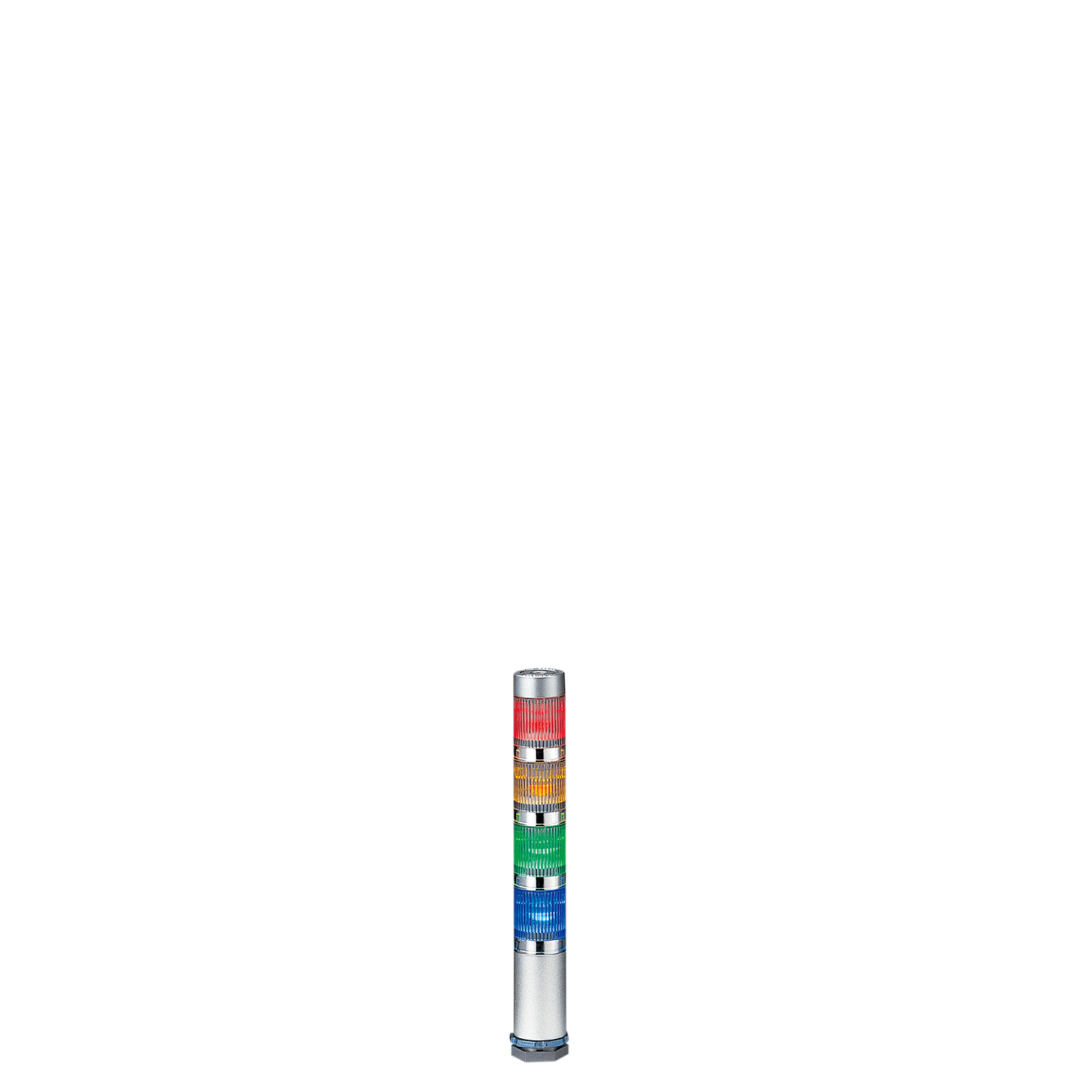 PATLITE EUROPE GMBH PMHMES-402A-RYGB Torretta,bianco,3 livelli, 100-240VAC, 60mm, paletto con staffa circolare,buzzer