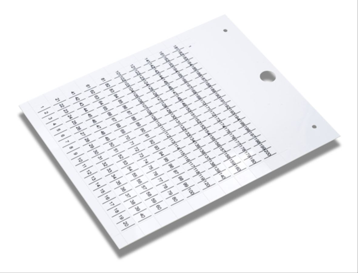 CEMBRE SPA - CEM43096 STRISCE PER MORSETTI, SERIE FLAT, PRESFUSTELLATE, IN PVC RIGIDO