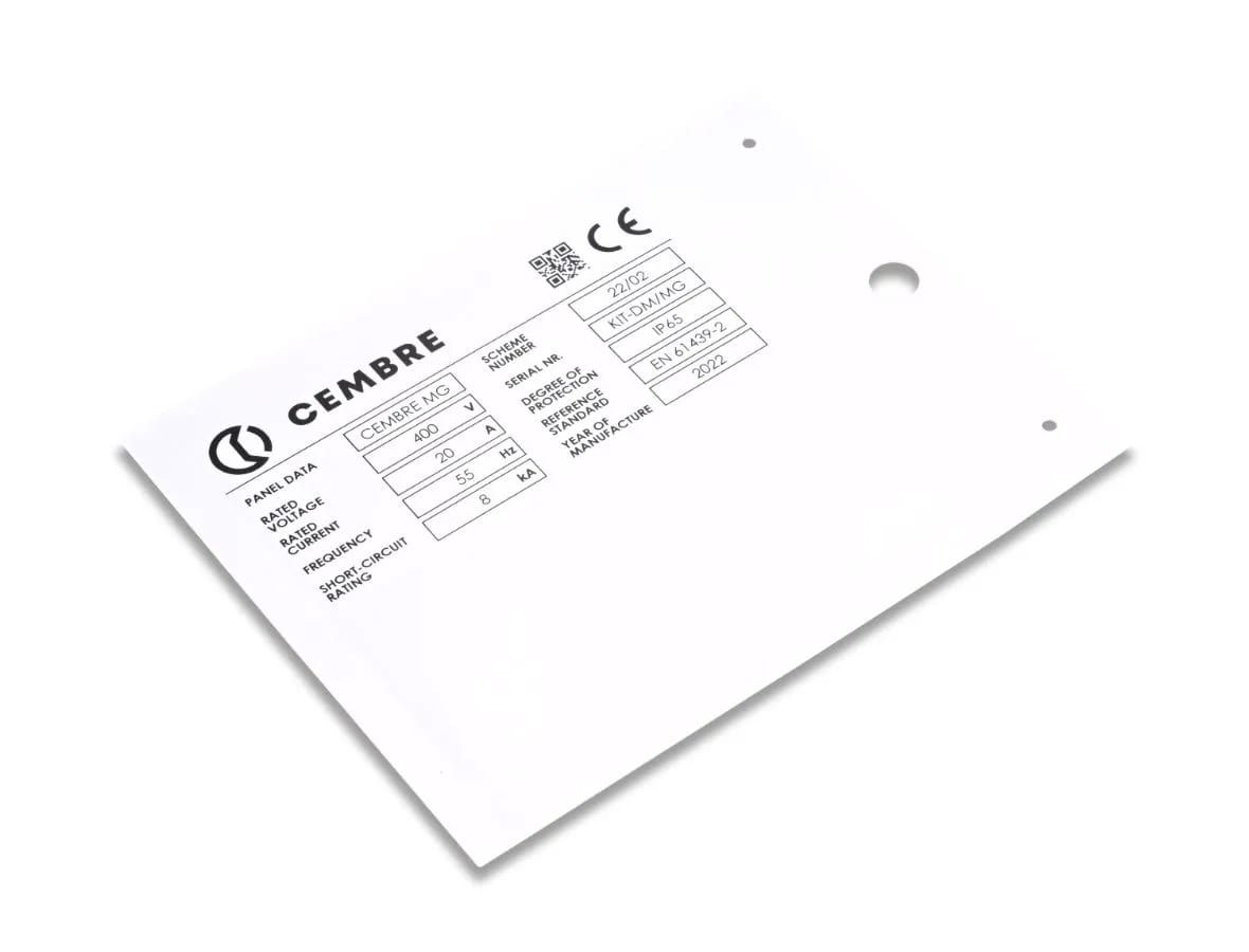 CEMBRE SPA - CEM88204 TARGHE QUADRO ADESIVE, PREFUSTELLATE, IN PVC RIGIDO