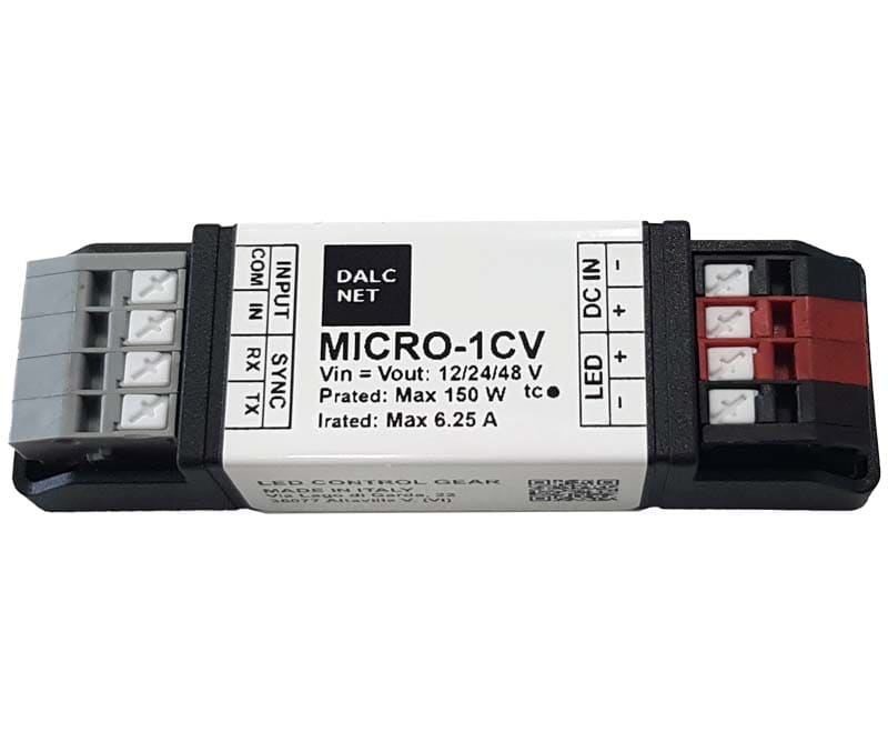 DIGIMAX SRL - DIXMICRO-1CV DIMMER PUSH 1CH IN OUT 12-48V 6.5A DALI