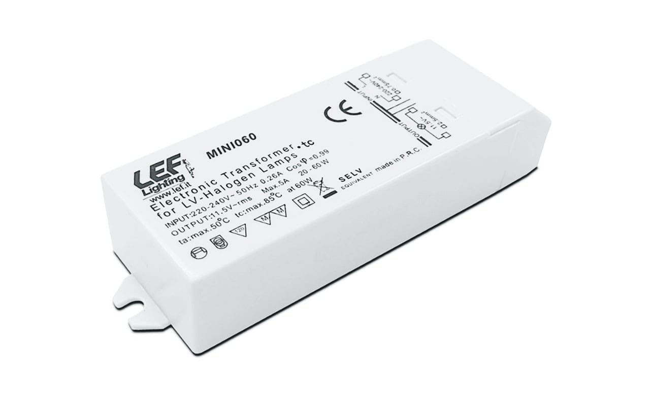 LEF LIGHTING SRL - LEFMINI060 TRASF. EL. 20 60W 230V / 12VAC MINI