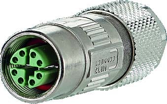 Metz - MEZMMF881A315 M12 Buchse IP67 geradegeschirmt, X-kodie