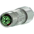 Metz MEZMMF881A315 M12 Buchse IP67 geradegeschirmt, X-kodie