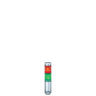 PATLITE EUROPE GMBH PMHMPS-202-RG Torretta compatta, 2 moduli, 24VDC/AC, 30mm, fissaggio diretto, cavo, IP65