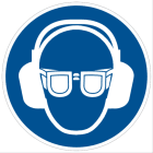 CEMBRE SPA - CEM221302 ETICHETTA ADESIVA DI PRESCRIZIONE MS-GD, SIMBOLO PROTEGGERE VISTA E UDITO, DIMENSIONE 60mm