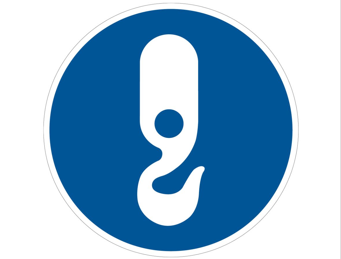 CEMBRE SPA - CEM224502 ETICHETTA ADESIVA DI PRESCRIZIONE MS-LH, SIMBOLO GANCIO DI SOLLEVAMENTO