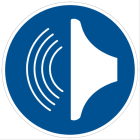 CEMBRE SPA - CEM223402 ETICHETTA ADESIVA DI PRESCRIZIONE MS-UH, SIMBOLO DARE IL SEGNALE, DIMENSIONE 60mm