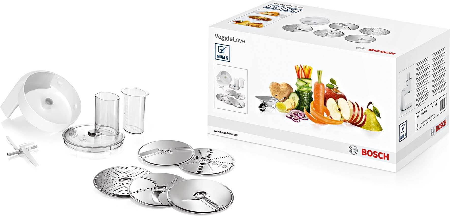 BOSCH ROBERT - BOSMUZ5VL1 Durchlaufschnitzler inkl. 5 Scheiben