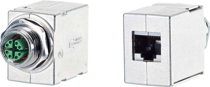Metz - MEZMWN811A415 SchrankdurchfA1/4hrung M12 RJ45gerade, X