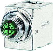 Metz - MEZMWN911A415 SchrankdurchfA1/4hrung M12 RJ45gewinkelt