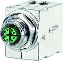 Metz MEZMWN911A415 SchrankdurchfA1/4hrung M12 RJ45gewinkelt