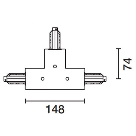 IGUZZINI ILLUMINAZI - IGZ3.MXZ1.001.0 GIUNTO T C/CONDUT.TERRA SINIST+ESTER.BIN