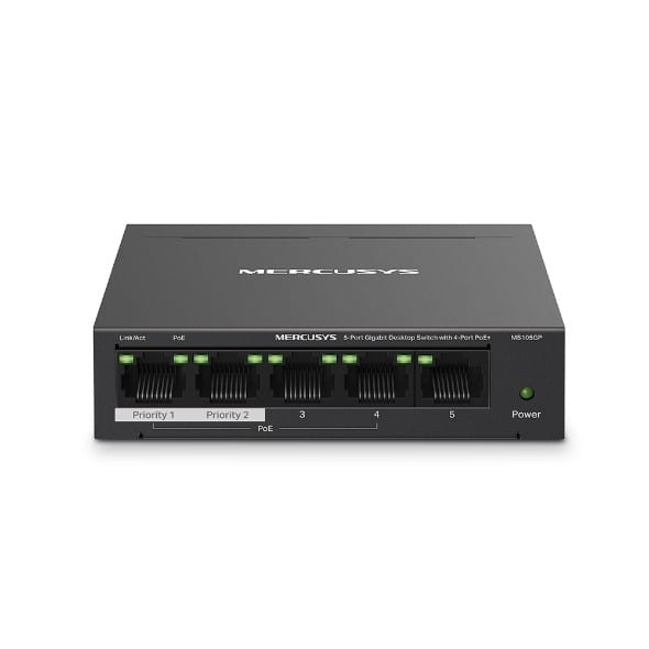 TP-LINK (MERCUSYS) MYSMS105GP 5PORT 10/100/1000 SWITCH 4POE+