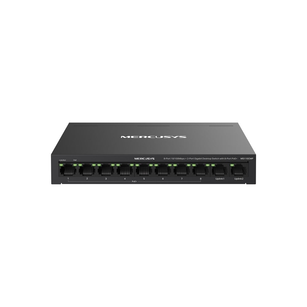 TP-LINK (MERCUSYS) MYSMS110CMP 10PORT 10/100MBPS SWITCH 8POE+
