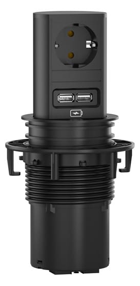 BACHMANN SALES GMBH HMA928.0177 ELEVATOR 1XCEE 2XUSB A 2M CEE NERO