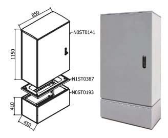 OEC SRL OECN0ST0185/21 ARMADIO 850X1100X450 CON ZOCCOLO SERR.21