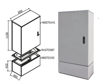 OEC SRL OECN0ST0185 ARMADIO 850X1100X450 CON ZOCCOLO