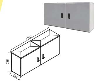 OEC SRL - OECN0ST0188/AFF ARMADIO 1700X700X450 AFFIANCATO CON ZOCC