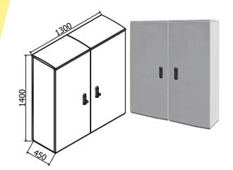 OEC SRL OECN0ST0316/UN/21 ARMADIO 1300X1400X450 VANO UNICO SERR.21