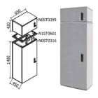 OEC SRL - OECN0ST0317/21 ARMADIO 650X1400X450 + SOPRALZO SERR.21