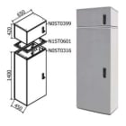 OEC SRL OECN0ST0317/W ARMADIO 650X1400X450 + SOPRALZO NO/SERRA