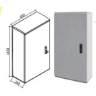 OEC SRL OECN0ST0320/W ARMADIO 650X1100X350 CON ZOCCOLO NO/SERR