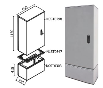 OEC SRL OECN0ST0320 ARMADIO 650X1100X350 CON ZOCCOLO
