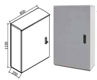 OEC SRL - OECN0ST0335/W ARMADIO 850X1100X350 NO/SERRATURA