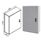 OEC SRL OECN0ST0335/W ARMADIO 850X1100X350 NO/SERRATURA