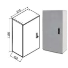 OEC SRL - OECN0ST0338/W ARMADIO 650X1100X450 NO/SERRATURA