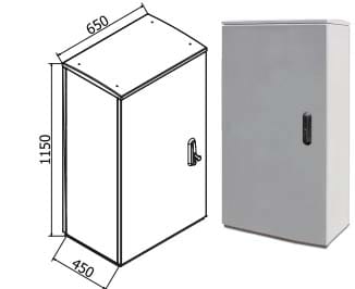 OEC SRL OECN0ST0338/W ARMADIO 650X1100X450 NO/SERRATURA