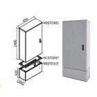 OEC SRL - OECN0ST0373/12 ARMADIO 850X1400X350 CON ZOCCOLO SERR.12