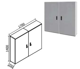 OEC SRL - OECN0ST0373/AFF ARMADIO 1700X1400X350 AFFIANC.CON ZOCCOL