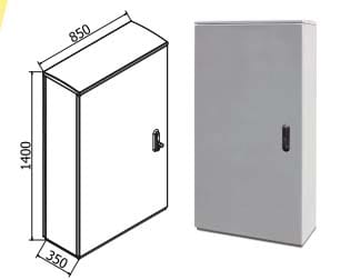 OEC SRL OECN0ST0373/W ARMADIO 850X1400X350 CON ZOCCOLO NO/SER.