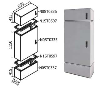 OEC SRL - OECN0ST0381/21 ARMADIO 850X1100X350+ZOCC+SOPR.SERR.21