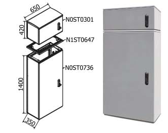 OEC SRL OECN0ST0738/21 ARMADIO 650X1400X350 + SOPRALZO SERR.21