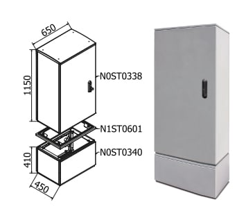 OEC SRL OECN0ST0740 ARMADIO 650X1100X450 CON ZOCCOLO